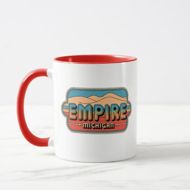 70er Retro Empire Michigan Vintag Tasse (Links)