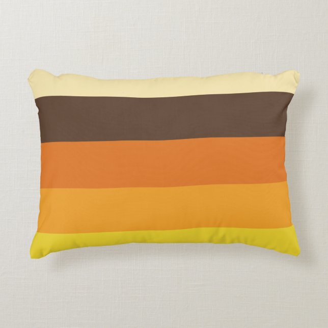 70er Retro-Farbmuster gestrichen Dekokissen (Vorderseite)