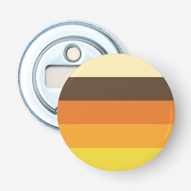 70er Retro-Farbmuster gestrichen Flaschenöffner (Vorderseite)