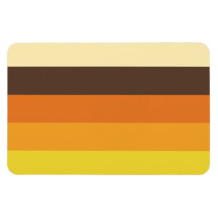 70er Retro-Farbmuster gestrichen Magnet