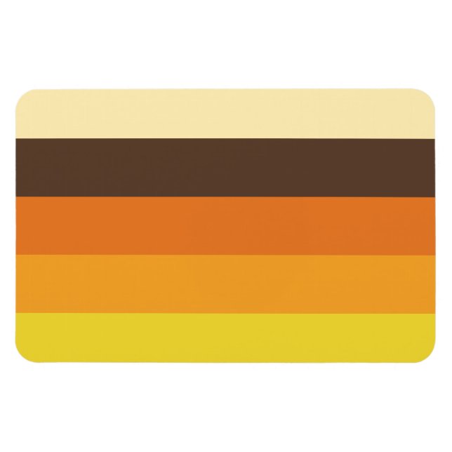 70er Retro-Farbmuster gestrichen Magnet (Horizontal)
