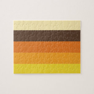 70er Retro-Farbmuster gestrichen Puzzle