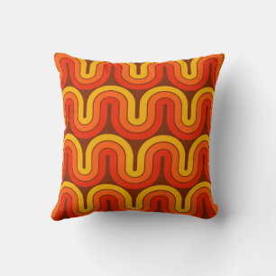 70er Retro Geometric Design Kissen