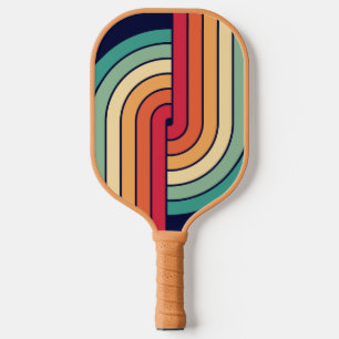70er Retro Geometric Design Pickleball Schläger