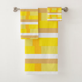 70er Retro Geometric Seventies 70er Badhandtuch Set