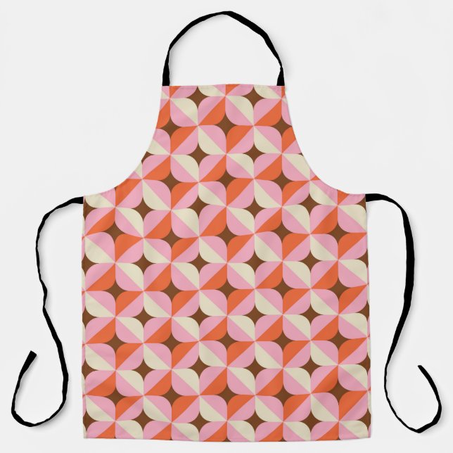 70er Retro Geometric Vintag Pattern Schürze (Vorderseite)