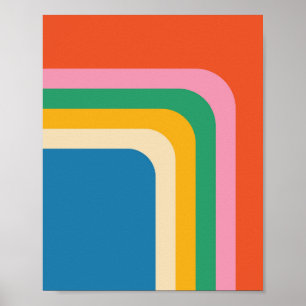 70er Retro-Geometrie Poster