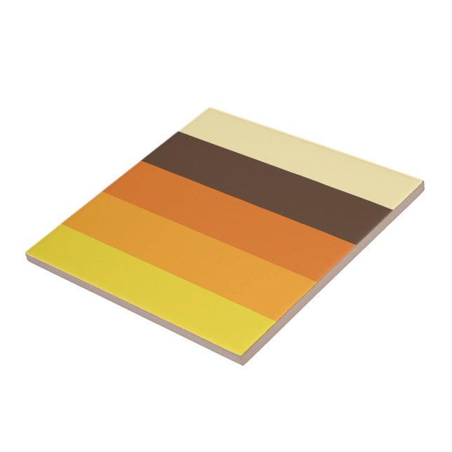 70er Retro gestreiftes Farbmuster Fliese (Seite)