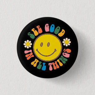 70er Retro-Hippie-Sublimationspaket Button