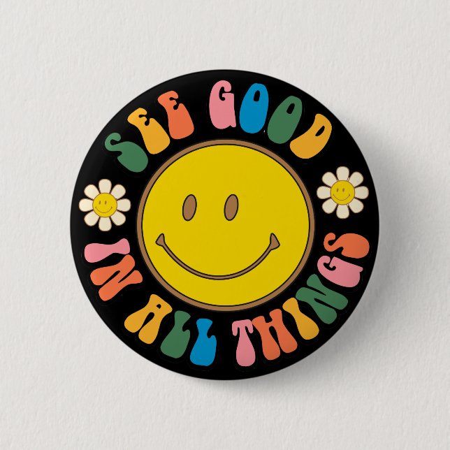 70er Retro-Hippie-Sublimationspaket Button (Vorderseite)