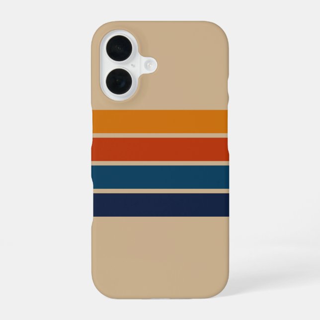 70er Retro iPhone 16 Hülle (Rückseite)