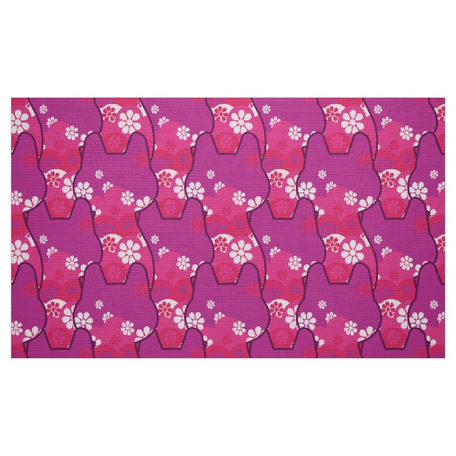 70er Retro Mod - Katzengewebe Stoff (Fat Quarter (45,7 x 55,9 cm))