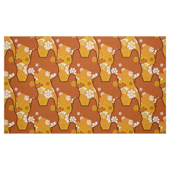 70er Retro Mod - Katzenküchen Stoff (Fat Quarter (45,7 x 55,9 cm))