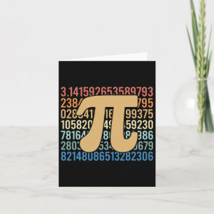 70er Retro Pi Day Math Gleichung Zahlen Lehrer Stu Karte
