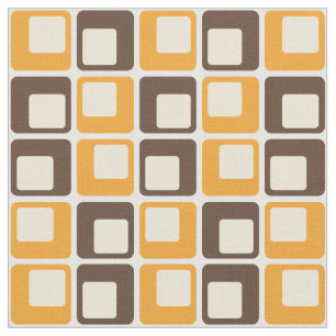 70er Retro Quadrat formt Muster Stoff