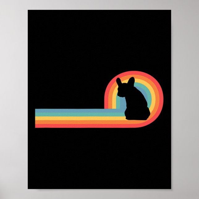 - 70er Retro Rainbow Dog Haustier Besitzer Niedlic Poster (Vorne)