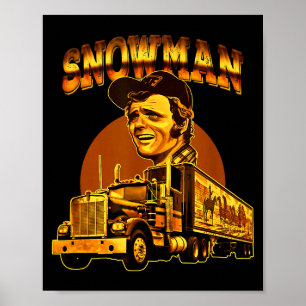 70er Retro-Schneemann-LKW 1970er Vintage Groovy  Poster