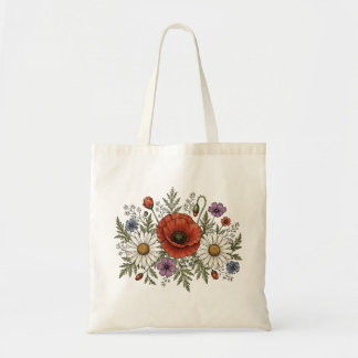 70er Retro "Sei eine Wildblume" Leinwand-Tasche Tragetasche