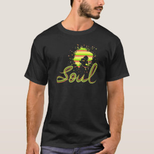 70er Retro Soul Funky Black Afro Hair T-Shirt