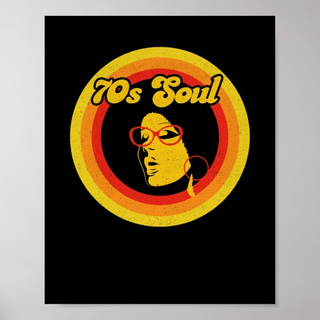 70er Retro Soul Music Gerne Soul Music Poster (Vorne)