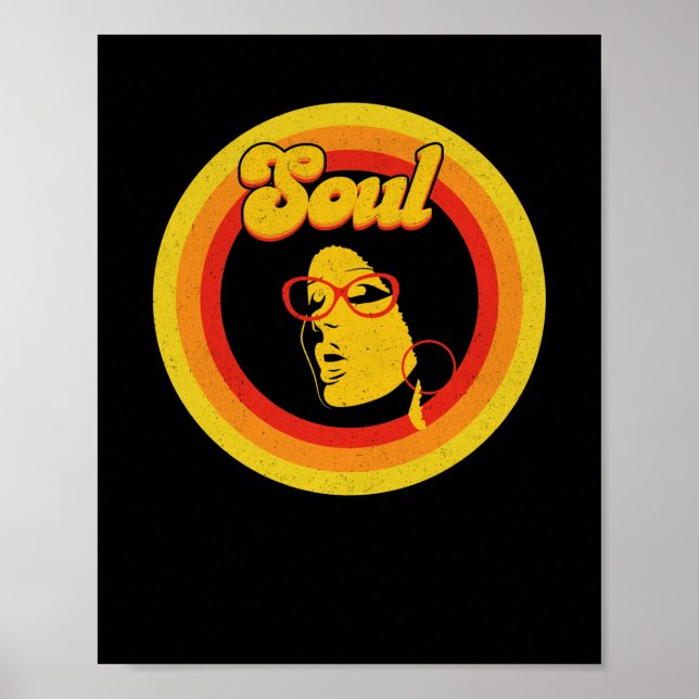 70er Retro Soul Music Gerne Soul Music Poster (Vorne)