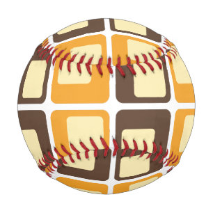 70er Retro Square Shapes Baseball