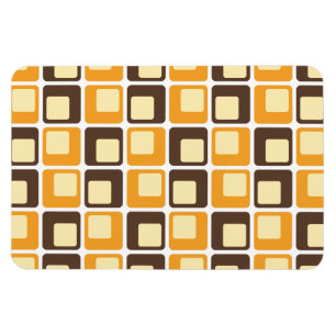 70er Retro Square Shapes Magnet