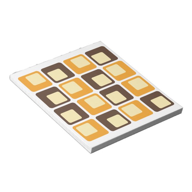 70er Retro Square Shapes Notizblock (angewinkelt)