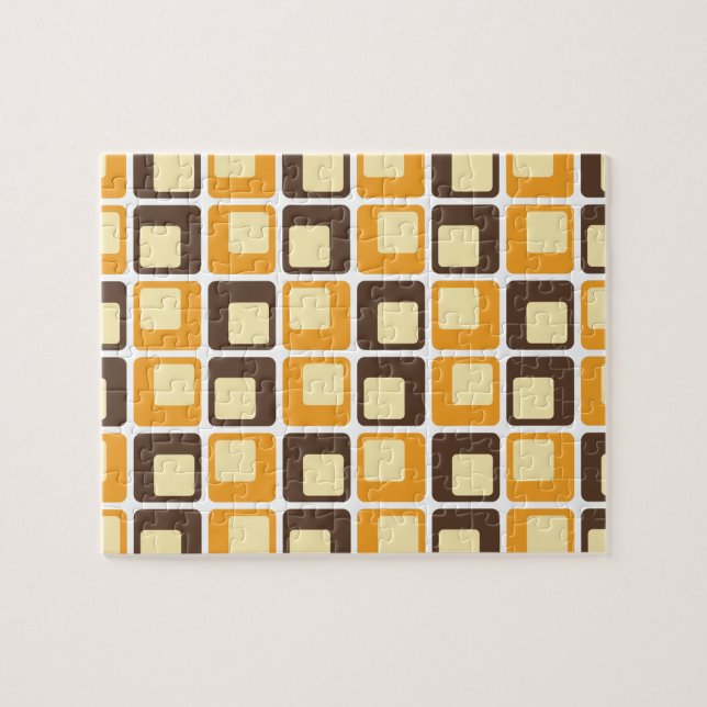 70er Retro Square Shapes Puzzle (Horizontal)