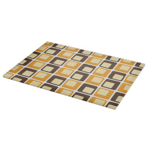 70er Retro Square Shapes Schneidebrett
