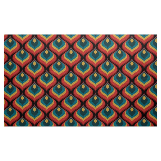 70er Retro-Stoff Stoff (Yard (91,4 cm))