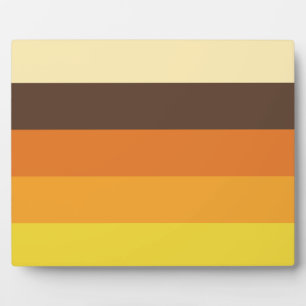 70er Retro-Streifen-Farbenmuster Fotoplatte