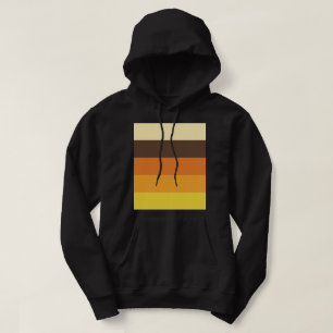 70er Retro-Streifen-Farbenmuster Hoodie
