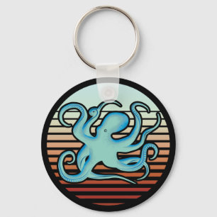 70er Retro Style Octopus Schlüsselanhänger