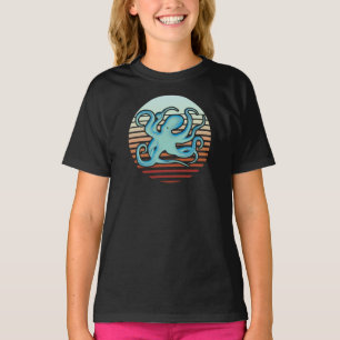 70er Retro Style Octopus T - Shirt