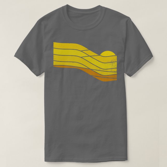 70er Retro Sunset Stripes T-Shirt (Design vorne)