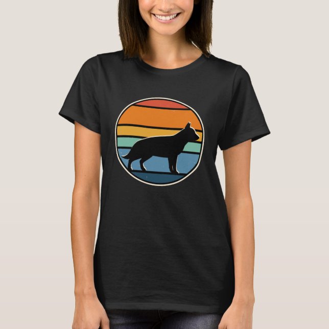 70er Retro Vintag German Shepherd T-Shirt (Vorderseite)