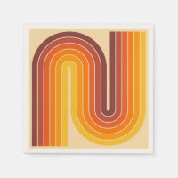 70er Retro Vintag Style Geometric Design