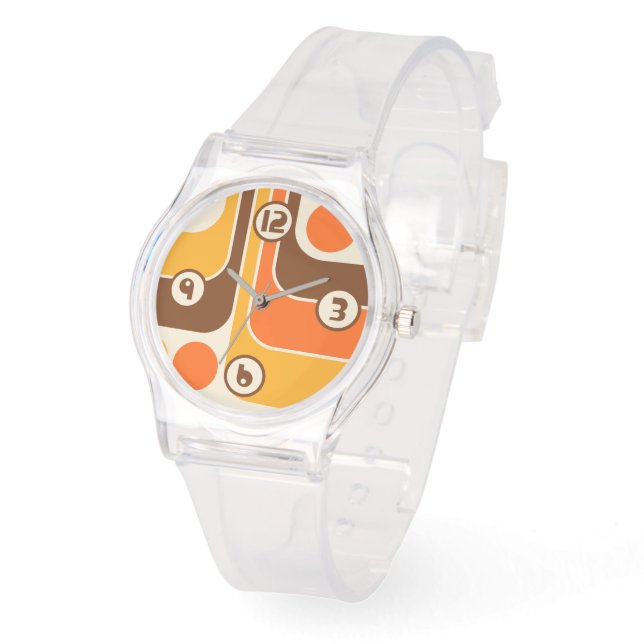 70er Retro Vintag Style Geometric Pattern Armbanduhr (Winkel)