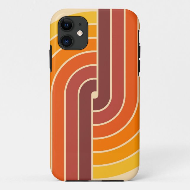 70er Retro Vintag Style Geometric Pattern Case-Mate iPhone Hülle (Rückseite)