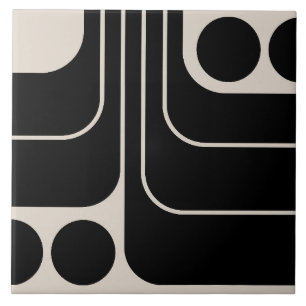 70er Retro Vintag Style Geometric Pattern Fliese