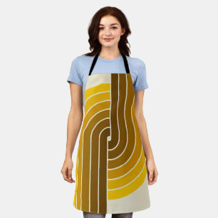 70er Retro Vintag Style Geometric Pattern Schürze