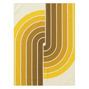 70er Retro Vintag Style Geometric Pattern Tischdecke