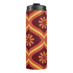 70er Retro Vintage Mid Century Modern nahtloses Mu Thermosbecher