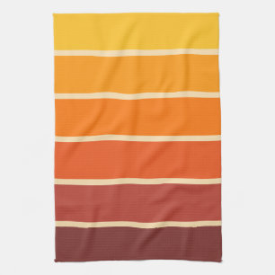 70er Retro Vintage Stil geometrisches Muster Geschirrtuch