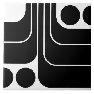 70er Retro Vintage Style geometrisches Muster Fliese