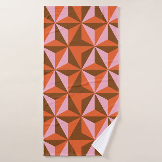 70er Retro Vintager Muster Hintergrund Badehandtuch (Badehandtuch)