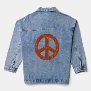 70er Retro Vintages Friedenszeichen Jeansjacke