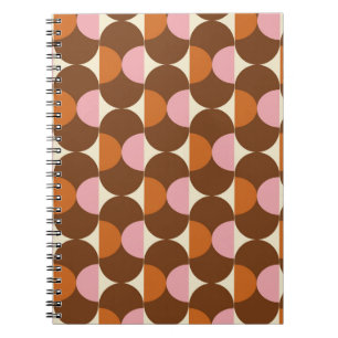 70er Retro Vintages Muster Background Vintage, Geo Notizblock