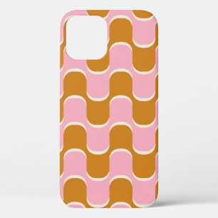 70er Retro-Wellenmuster in Gold und Rosa Case-Mate iPhone Hülle